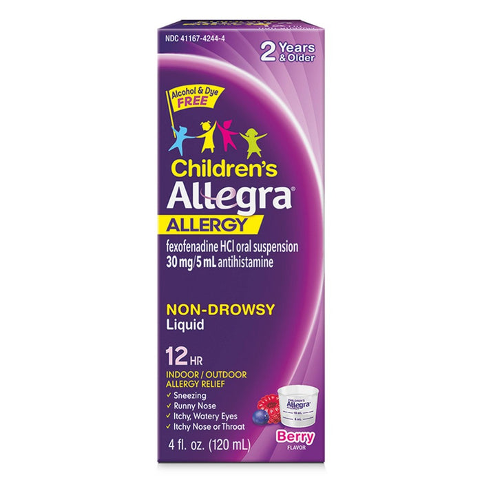 Children's Allegra 12 Hour Allergy Relief Oral Suspension - Berry Flavor - Fexofenadine Hydrochloride - 4 fl oz