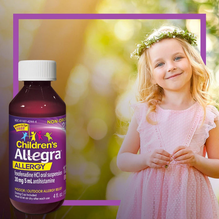 Children's Allegra 12 Hour Allergy Relief Oral Suspension - Berry Flavor - Fexofenadine Hydrochloride - 4 fl oz