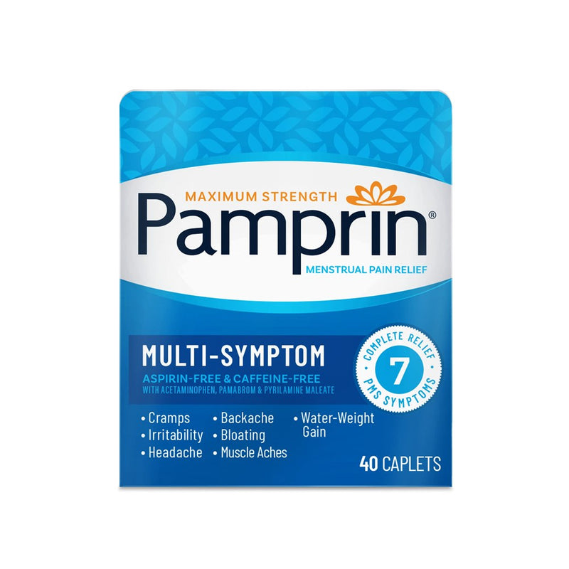 Pamprin Multi-Symptom Menstrual Pain Reliever Caplets - 40ct