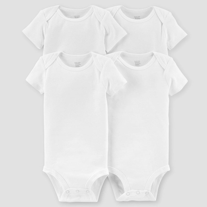 Carter's Just One You Baby 4pk Short Sleeve Bodysuit - White 24M
