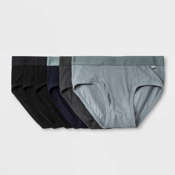 Men's Modern Briefs 6pk - Goodfellow & Co Black/Gray/Navy XXL