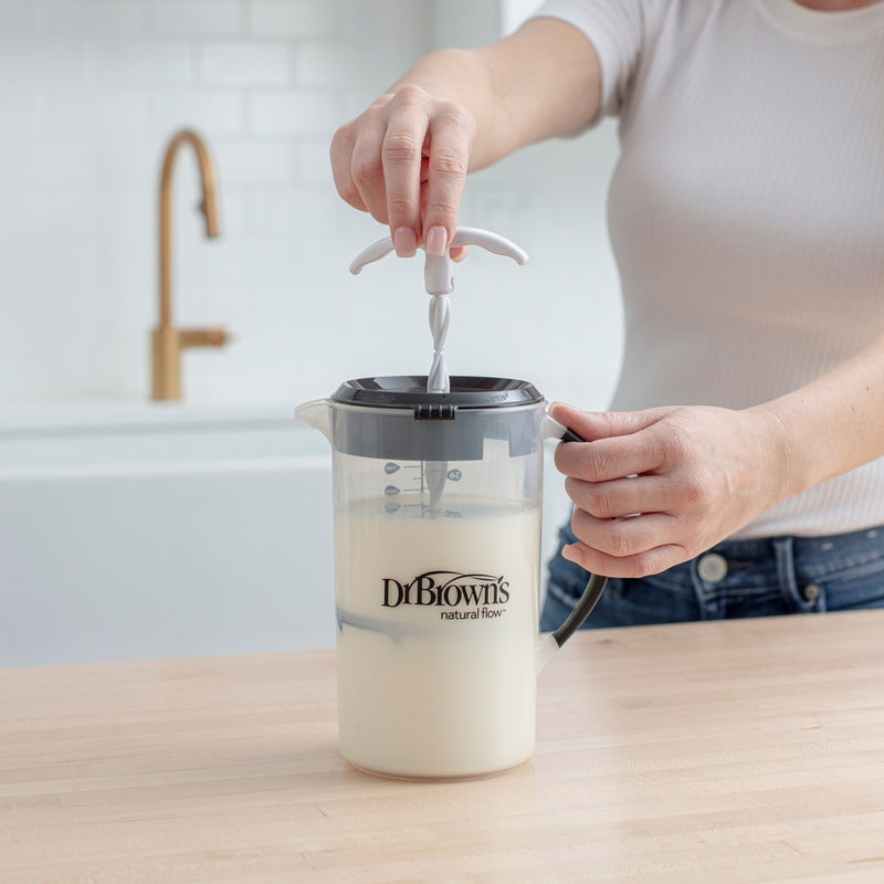 Dr. Brown's Baby Formula Mixing Pitcher with Locking Lid & No Drip Spout - 32oz - Black