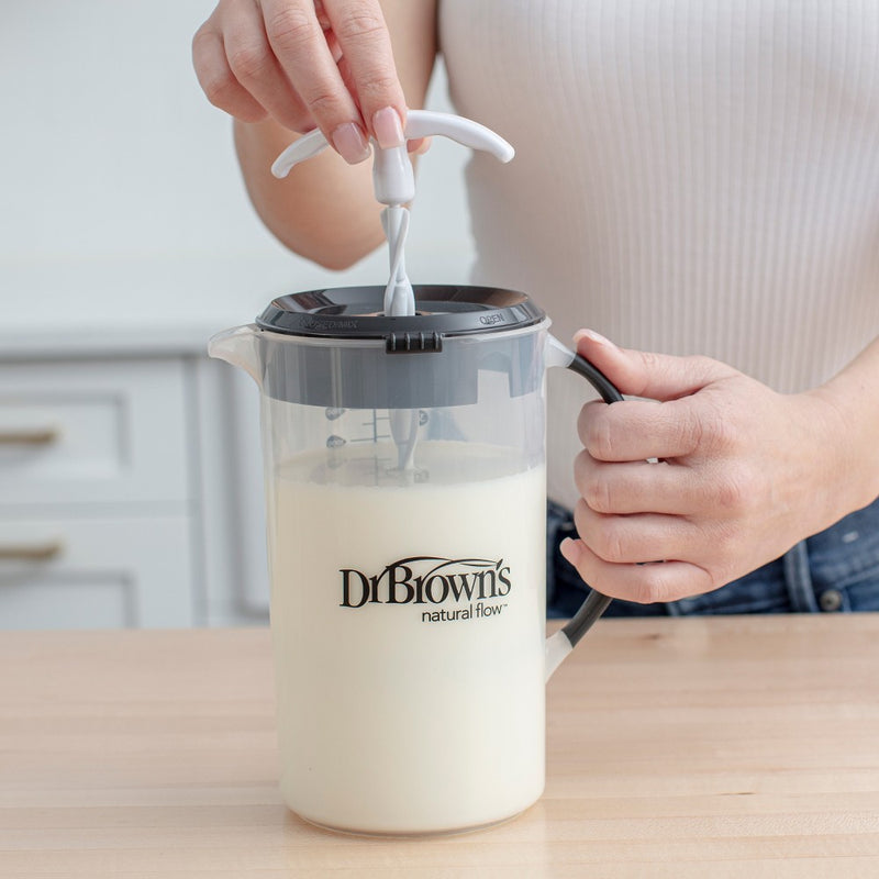 Dr. Brown's Baby Formula Mixing Pitcher with Locking Lid & No Drip Spout - 32oz - Black