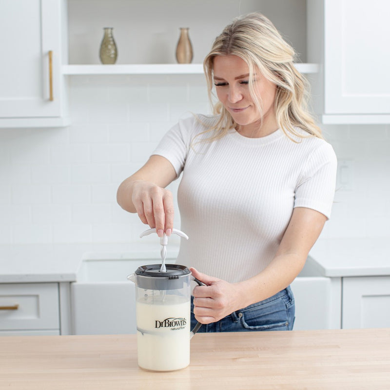 Dr. Brown's Baby Formula Mixing Pitcher with Locking Lid & No Drip Spout - 32oz - Black