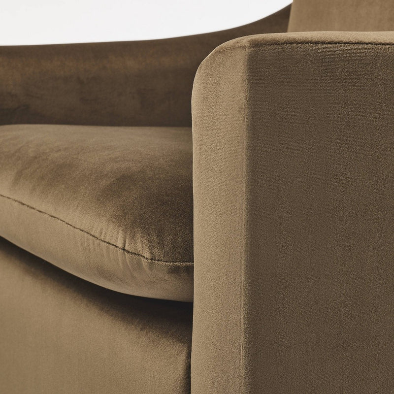 Fully Upholstered Swivel Accent Chair Dark Brown Velvet - Threshold designed with Studio McGee (LOCAL PICKUP ONLY)