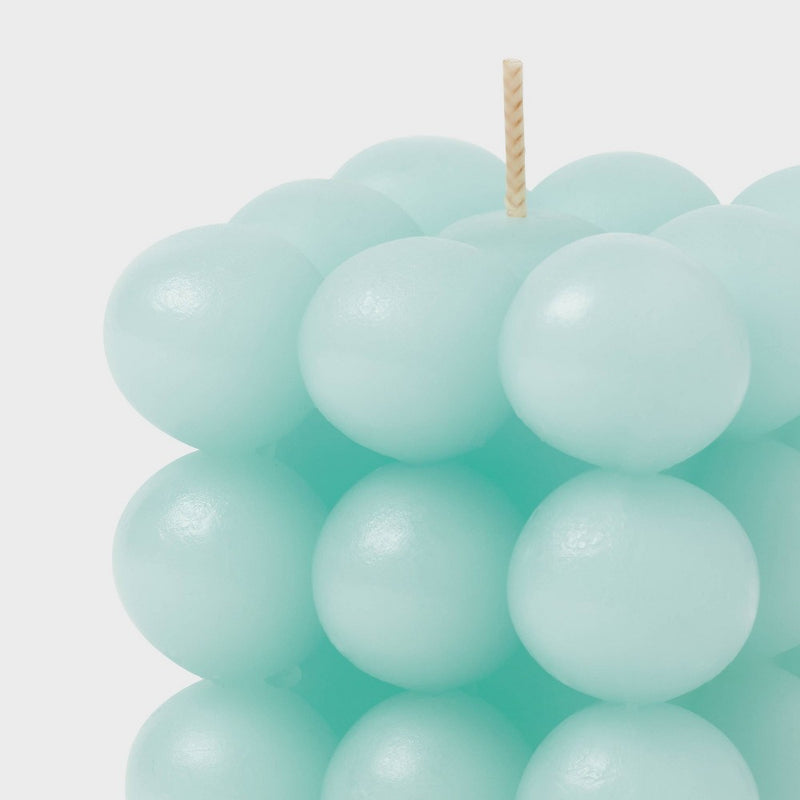 3.5" Unscented Bubble Sculpture Candle Watercolor Blue 12oz - Opalhouse: Bohemian Decor, 30hr Burn Time