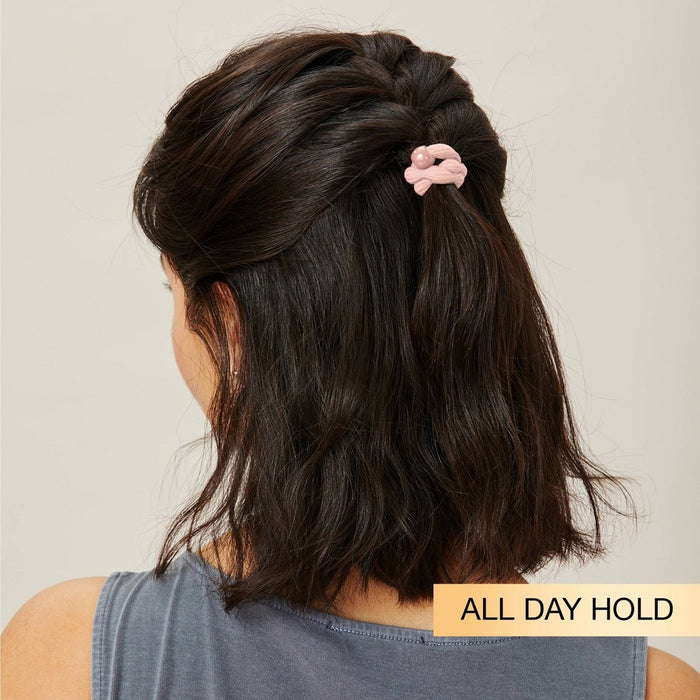 scunci No Damage Beaded Hair Elastics - Tan/Beige/Pink/Black - 8pk