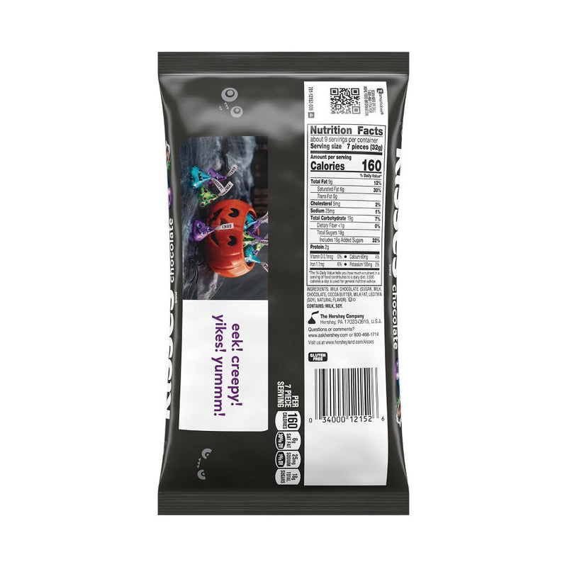 Hershey's Kisses Milk Chocolate Monster Foils Halloween Candy - 10oz BBD: 06/26