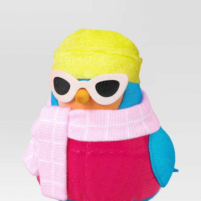 3pc Featherly Friends Mini Fabric Christmas Bird Figurine - Wondershop Brights