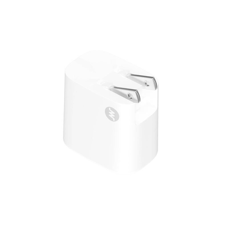Just Wireless Pro Series 30W 2-Port USB-A & USB-C Home Charger with 6' Lightning to USB-C Cable - White