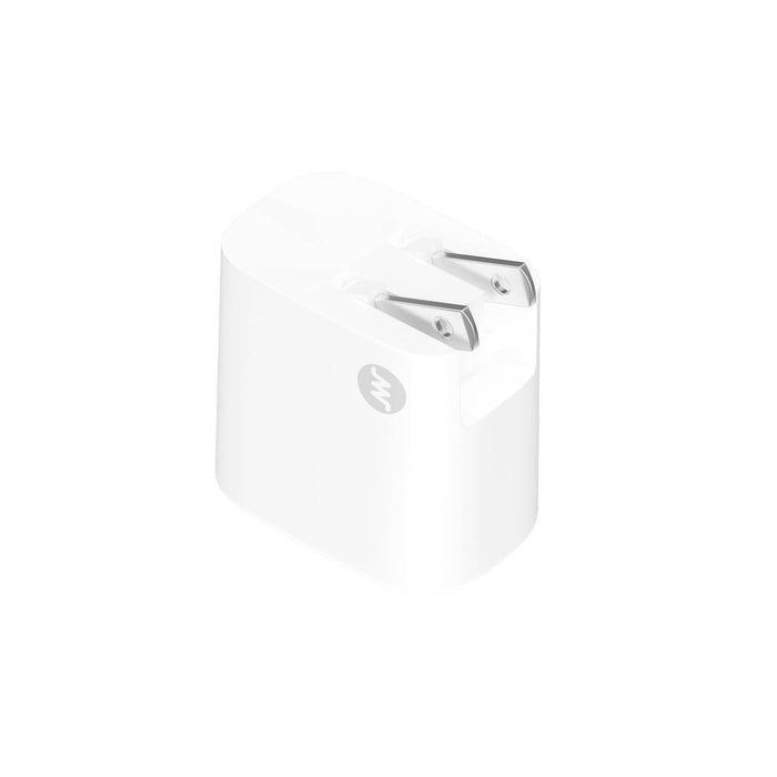 Just Wireless Pro Series 30W 2-Port USB-A & USB-C Home Charger with 6' Lightning to USB-C Cable - White
