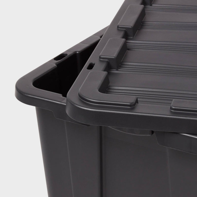38gal Heavy Duty Storage Tote Black - Brightroom (LOCAL PICKUP ONLY)