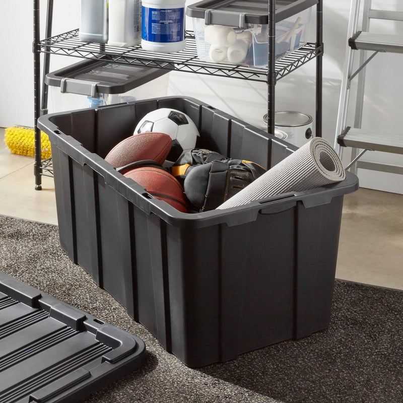 38gal Heavy Duty Storage Tote Black - Brightroom (LOCAL PICKUP ONLY)