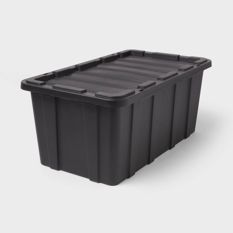 38gal Heavy Duty Storage Tote Black - Brightroom (LOCAL PICKUP ONLY)