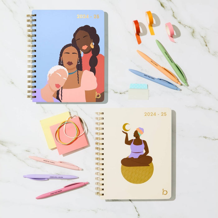 Be Rooted 2024-25 Planner 9"x7" In the Stars: Monthly Spiral Calendar, Paper, All Ages, Off-White
