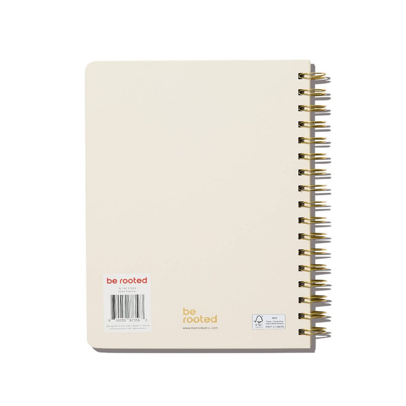 Be Rooted 2024-25 Planner 9"x7" In the Stars: Monthly Spiral Calendar, Paper, All Ages, Off-White