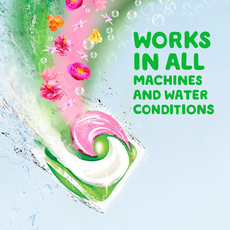 Gain Flings Hibiscus Hula HE Compatible Happy Laundry Detergent Soap Pacs - 45ct