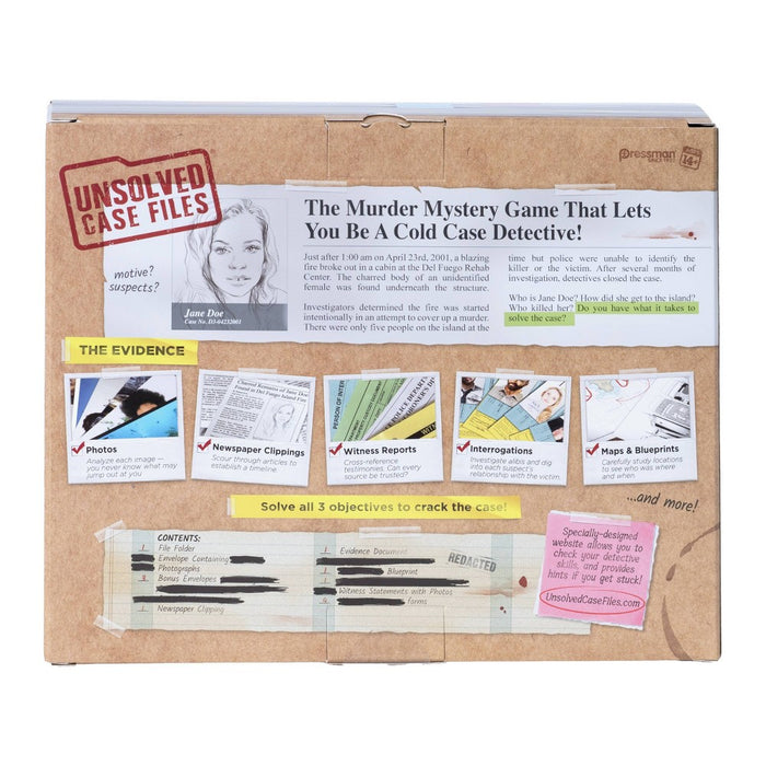 Pressman Unsolved Case Files: Jane Doe Game