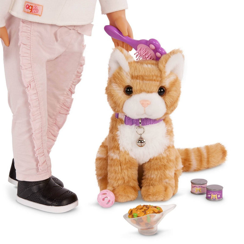 Our Generation Hop in Cat Carrier & Pet Plush Kitten Accessory Set for 18'' Dolls