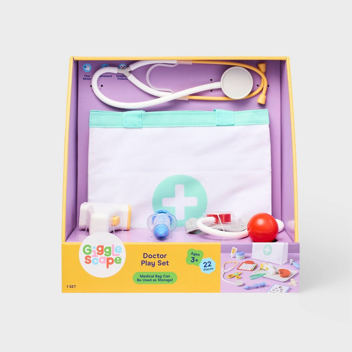 Doctor Play Set - Gigglescape: Pretend Medical Accessories, 22 Pieces, Educational Creativity & Fine Motor Skills