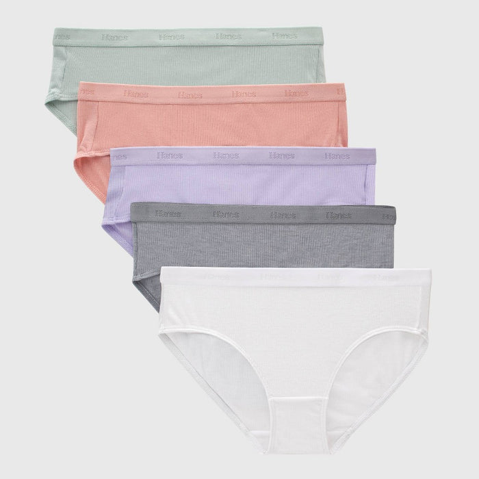Hanes Originals Girls' 5pk SuperSoft Hipster Underwear SIZE16