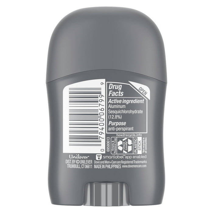 Dove Men+Care 72-Hour Antiperspirant & Mini Deodorant Stick - Clean Comfort - Travel Size - 0.5oz