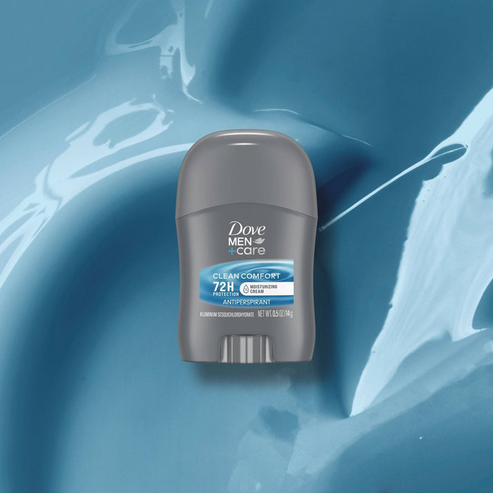 Dove Men+Care 72-Hour Antiperspirant & Mini Deodorant Stick - Clean Comfort - Travel Size - 0.5oz