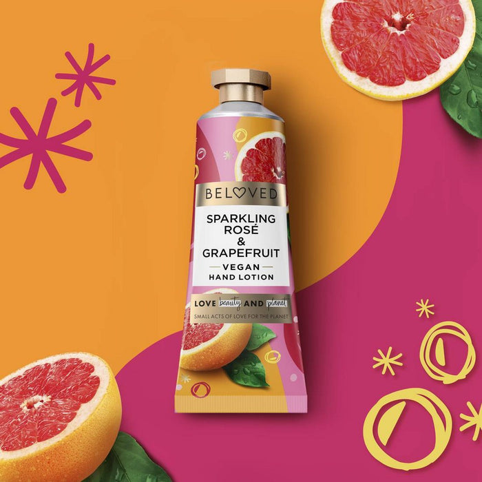Beloved Sparkling Rose & Grapefruit Hand Lotion, Travel Size - 1oz