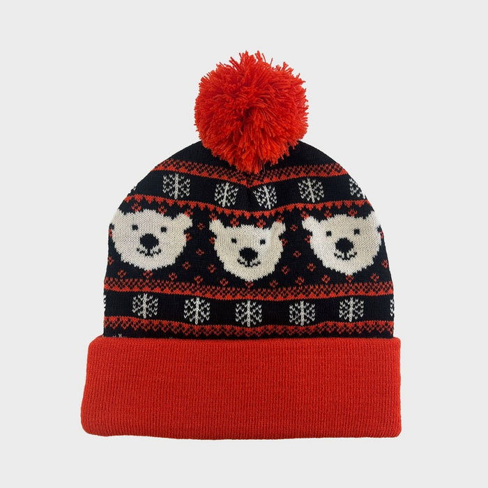 Men's Coca-Cola Pom Beanie - Black/Red