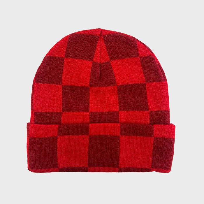 Men's Coca-Cola Checked Beanie - Red