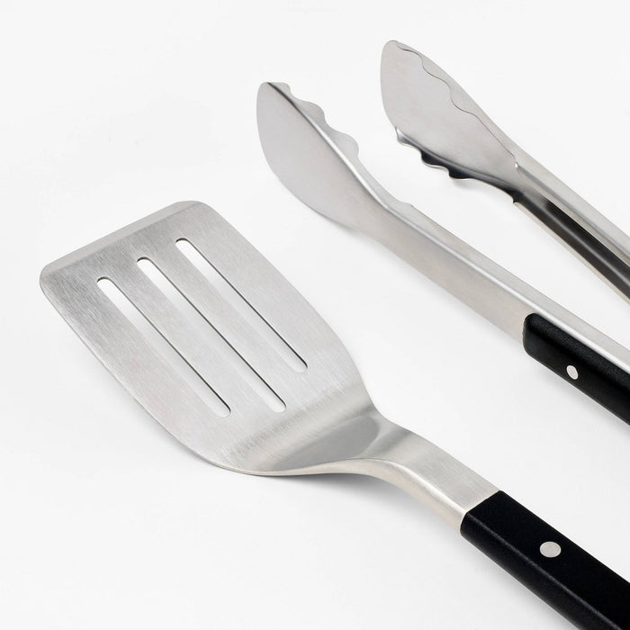 2pc Stainless Steel Tong and Turner Grill Set Silver - Figmint
