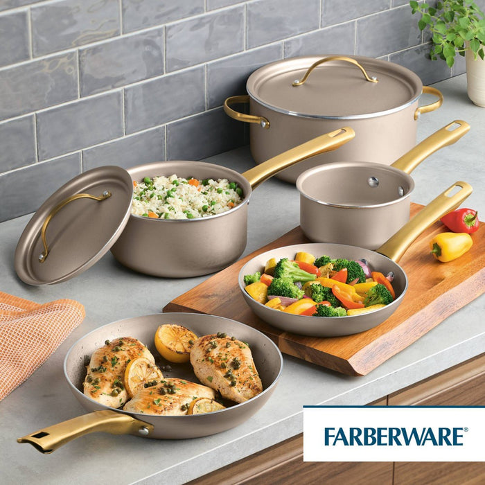 Farberware Radiant 10pc Nonstick Cookware Set: Stainless Steel Lids & Handles, Dishwasher-Safe, Gas & Electric Compatible (LOCAL PICKUP ONLY)