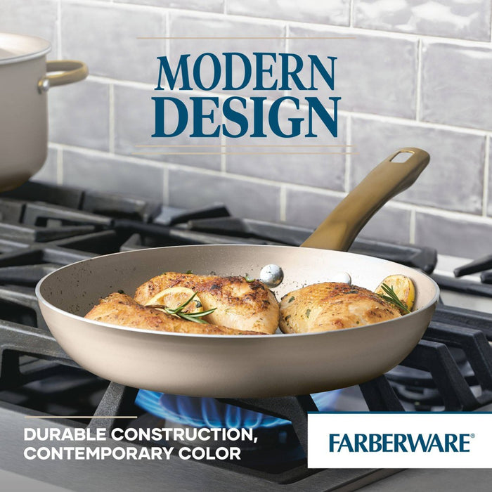 Farberware Radiant 10pc Nonstick Cookware Set: Stainless Steel Lids & Handles, Dishwasher-Safe, Gas & Electric Compatible (LOCAL PICKUP ONLY)