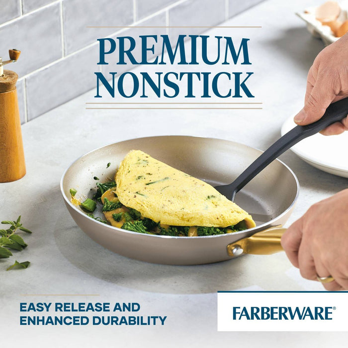 Farberware Radiant 10pc Nonstick Cookware Set: Stainless Steel Lids & Handles, Dishwasher-Safe, Gas & Electric Compatible (LOCAL PICKUP ONLY)