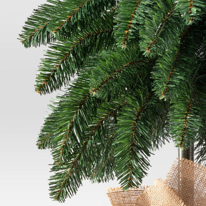 3pc Unlit Downswept Alberta Spruce Mini Artificial Christmas Trees with Burlap Base - Wondershop