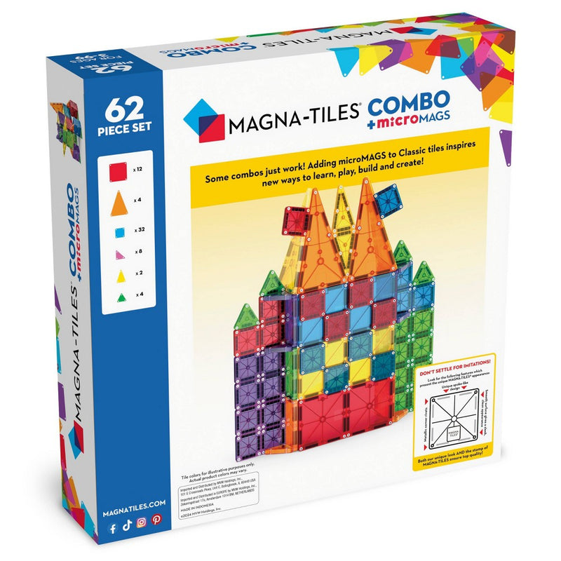MAGNA-TILES Combo microMAGS 62pc