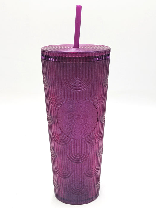 Starbucks 2024 Purple Pearl Shell Mermaid Siren Scales Tumbler - 24 oz.