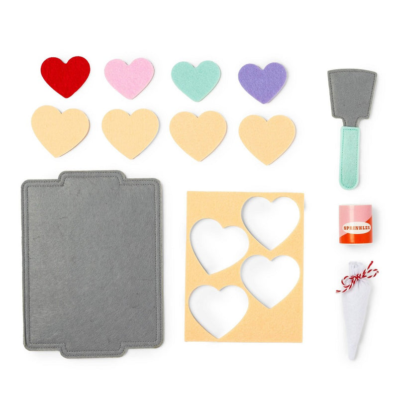Felt Food Playsets Sweetheart Cookies -Bullseye's Playground