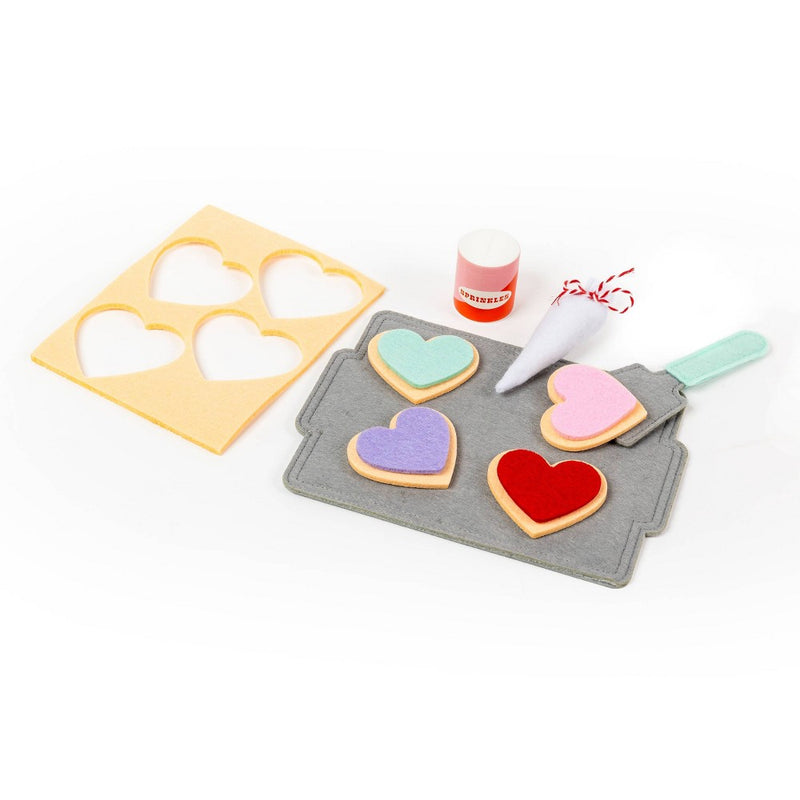 Felt Food Playsets Sweetheart Cookies -Bullseye's Playground