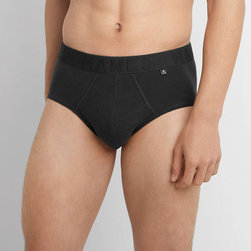 Hanes Premium Men's Explorer Briefs 2pk - Brown/Black S