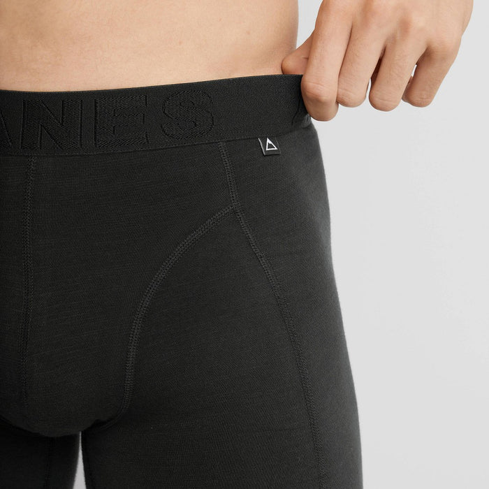 Hanes Premium Men's Explorer Long Boxer Briefs 2pk - Gray/Black S