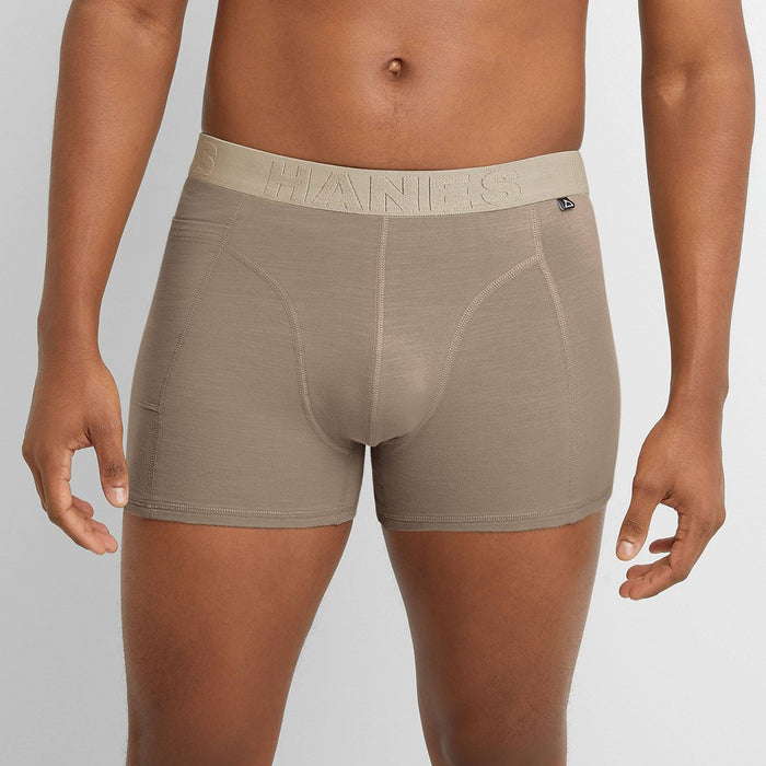 Hanes Premium Men's Explorer Trunks 2pk - Purple/Khaki S