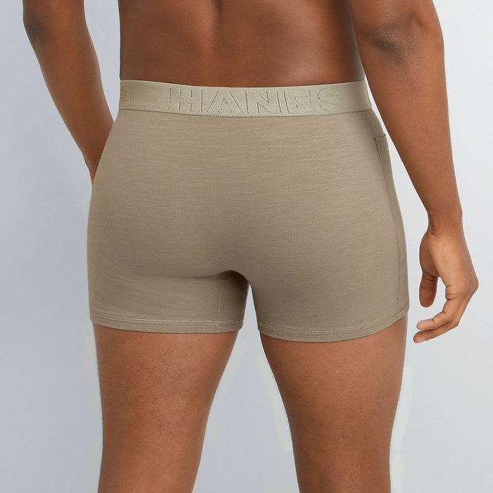 Hanes Premium Men's Explorer Trunks 2pk - Purple/Khaki S