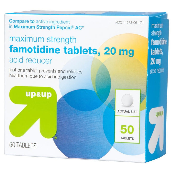 Famotidine 20mg Maximum Strength Acid Reducer Tablets - 50ct - up&up