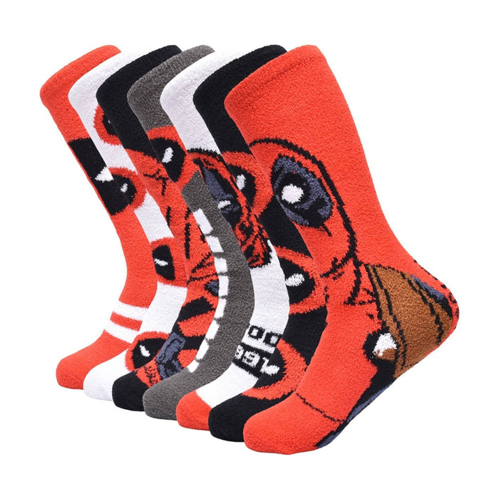 Men's Deadpool 7 Days of Cozy Crew Socks - 6-12