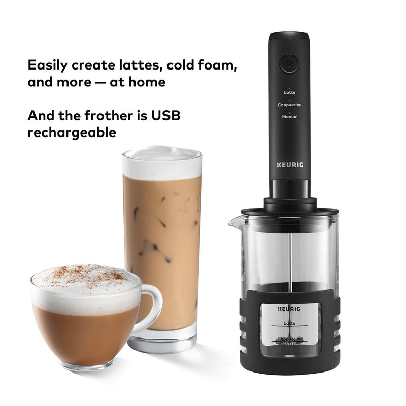 Keurig SimpleCafe Frother Single-Serve Coffee Maker Black: Electric K-Cup Brewer, No Filter Needed, 12 oz Capacity