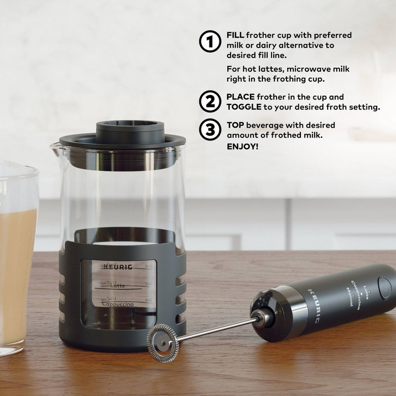 Keurig SimpleCafe Frother Single-Serve Coffee Maker Black: Electric K-Cup Brewer, No Filter Needed, 12 oz Capacity