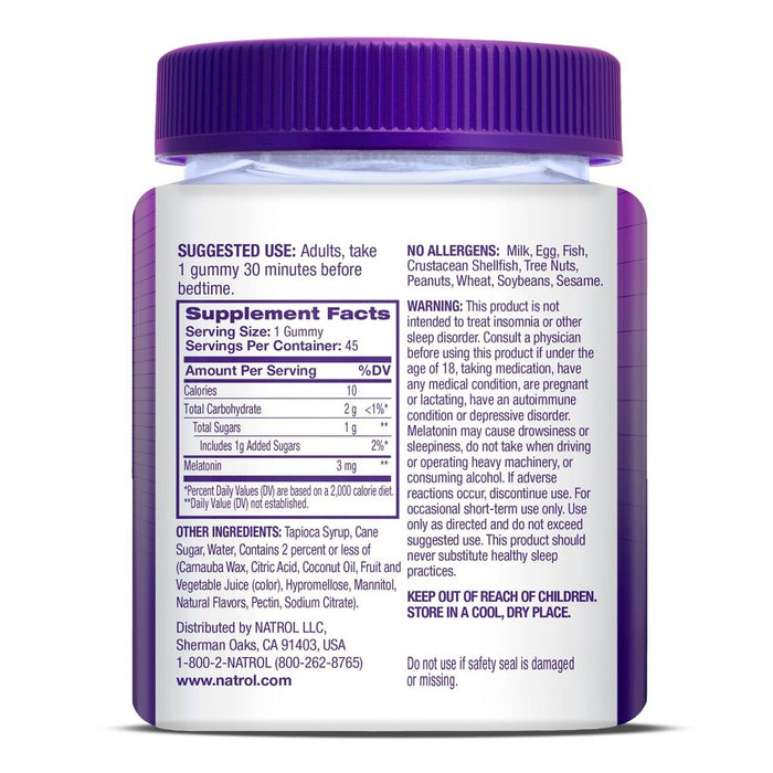 Natrol Time Release Melatonin 3mg Gummies - 45ct