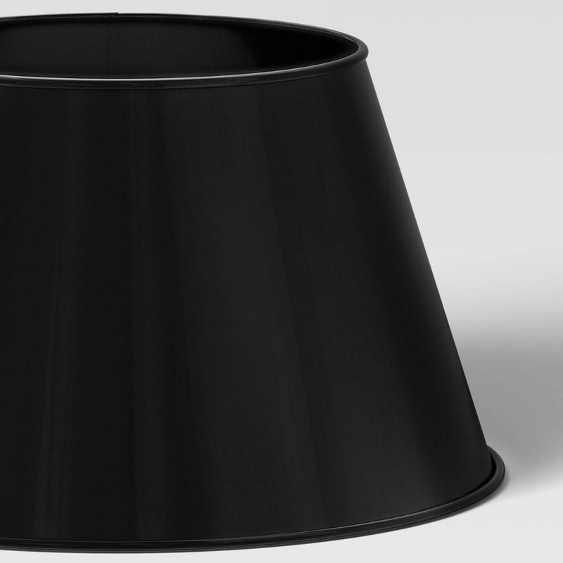 7" Metal Mini Christmas Tree Collar Black - Wondershop: Solid Pattern, Decorative Tree Skirt, Christmas Decor