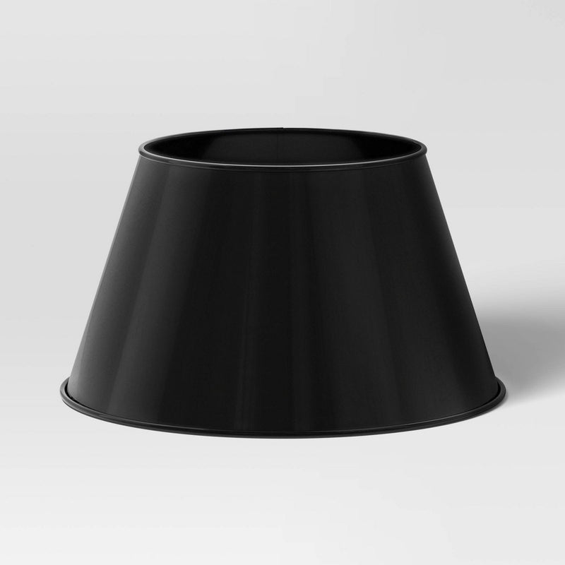 7" Metal Mini Christmas Tree Collar Black - Wondershop: Solid Pattern, Decorative Tree Skirt, Christmas Decor